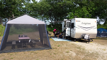 Campsite at Illinois Beach State Park