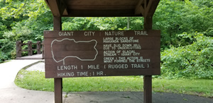 Giant City Trail sign