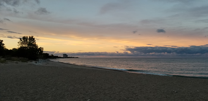 Illinois Beach State Park during sunset